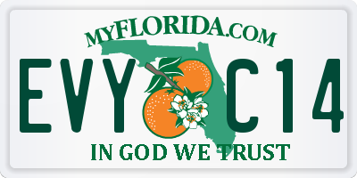 FL license plate EVYC14