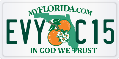 FL license plate EVYC15