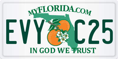 FL license plate EVYC25