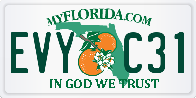 FL license plate EVYC31
