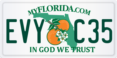 FL license plate EVYC35