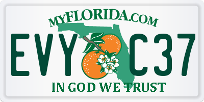 FL license plate EVYC37
