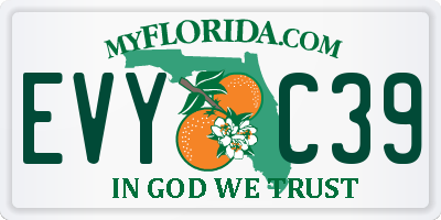 FL license plate EVYC39