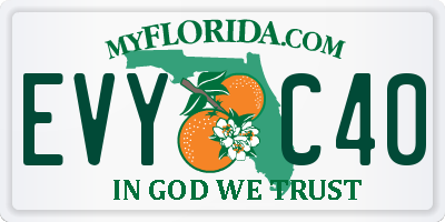 FL license plate EVYC40