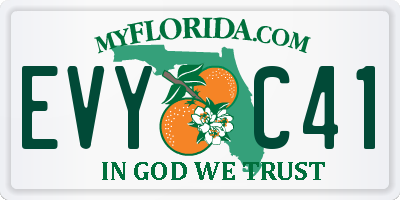 FL license plate EVYC41