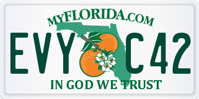 FL license plate EVYC42