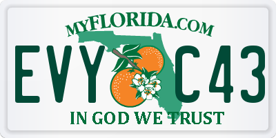 FL license plate EVYC43