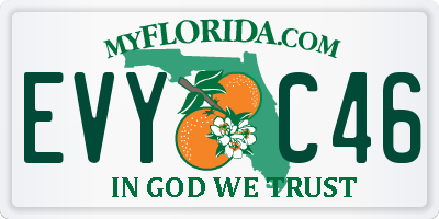 FL license plate EVYC46