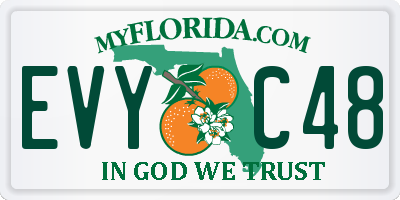 FL license plate EVYC48
