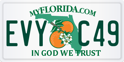 FL license plate EVYC49