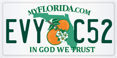 FL license plate EVYC52