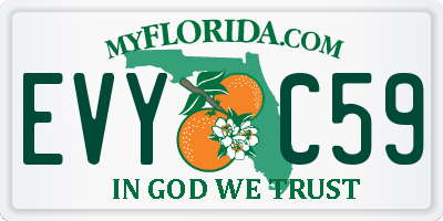 FL license plate EVYC59