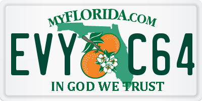 FL license plate EVYC64