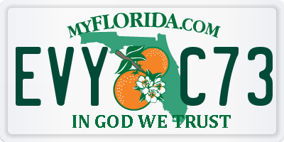 FL license plate EVYC73