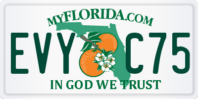 FL license plate EVYC75