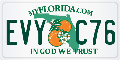 FL license plate EVYC76