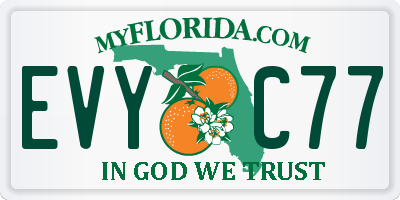 FL license plate EVYC77