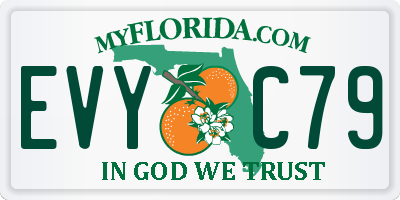 FL license plate EVYC79