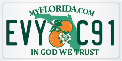 FL license plate EVYC91