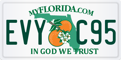 FL license plate EVYC95