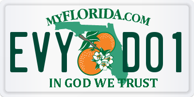 FL license plate EVYD01