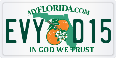 FL license plate EVYD15