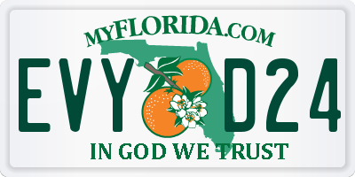 FL license plate EVYD24