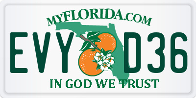 FL license plate EVYD36