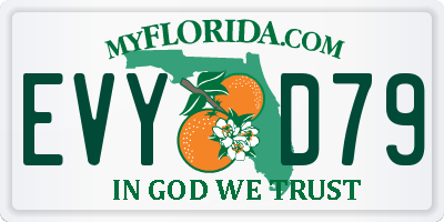FL license plate EVYD79