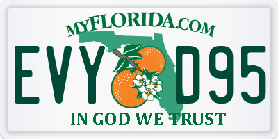 FL license plate EVYD95