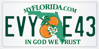FL license plate EVYE43