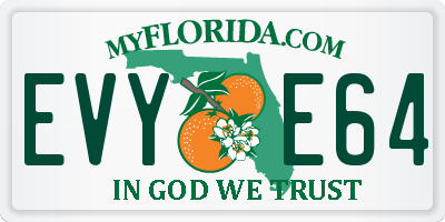 FL license plate EVYE64
