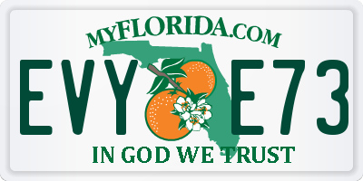 FL license plate EVYE73