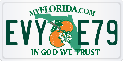 FL license plate EVYE79