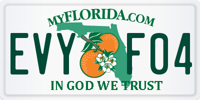 FL license plate EVYF04
