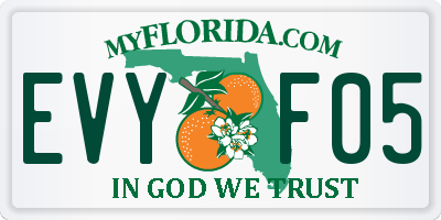 FL license plate EVYF05