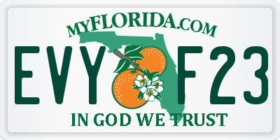 FL license plate EVYF23