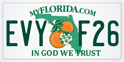 FL license plate EVYF26
