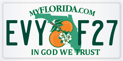 FL license plate EVYF27
