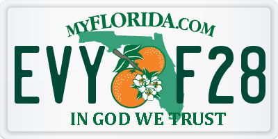 FL license plate EVYF28