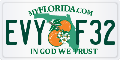 FL license plate EVYF32
