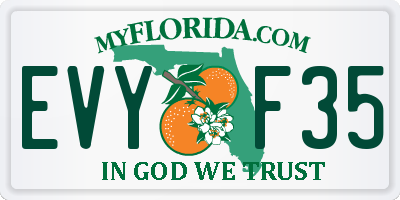 FL license plate EVYF35
