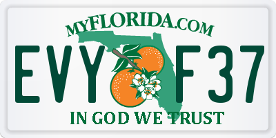 FL license plate EVYF37