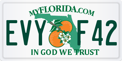 FL license plate EVYF42