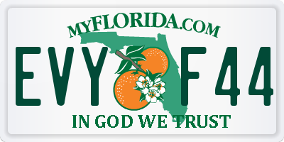FL license plate EVYF44