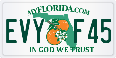 FL license plate EVYF45