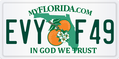 FL license plate EVYF49