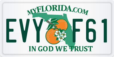 FL license plate EVYF61
