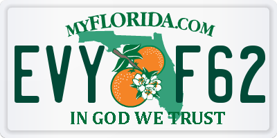 FL license plate EVYF62