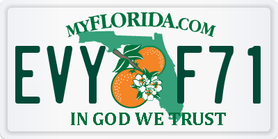 FL license plate EVYF71